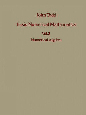 cover image of Basic Numerical Mathematics